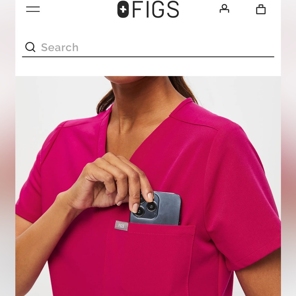 Figs Women's Short Sleeve Tee - Pink